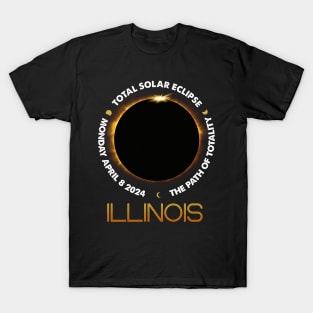 ILLINOIS Total Solar Eclipse 2024 American Totality April 8 T-Shirt